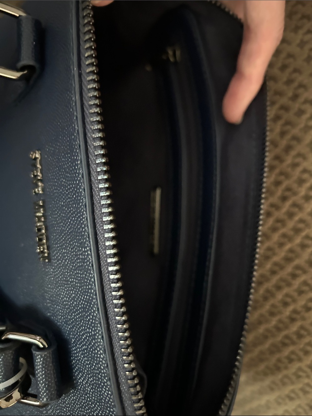 Steve Madden Navy Crossbody Dome Bag with Detachable Strap - Picture 3 of 7